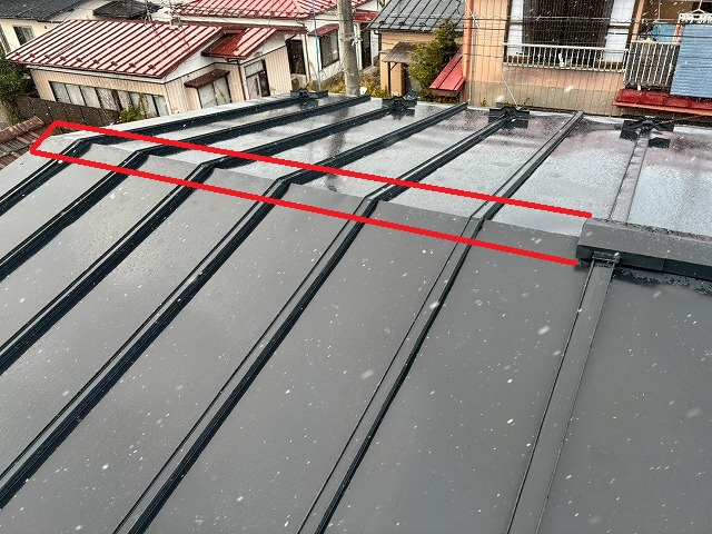 仙台市青葉区 雨漏り 屋根増設箇所 棟板金