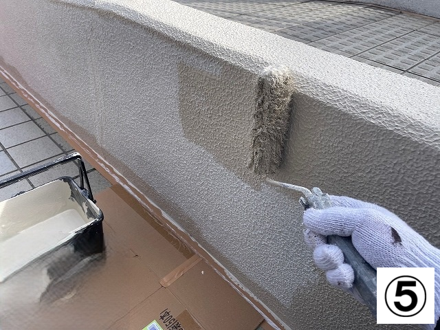 仙台市太白区 マンション スロープ修繕工事 中塗り作業