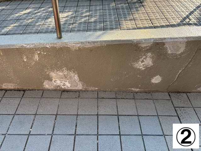 仙台市太白区 マンション スロープ修繕工事 研磨作業