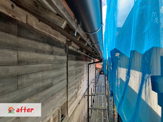 石巻市桃井町 雨樋工事完工