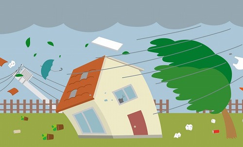 台風　イラスト