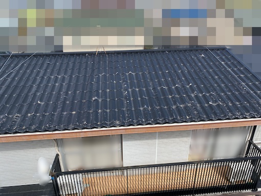 浜松市　セキスイかわらU 　アスベスト　調査　塗装　剥がれ