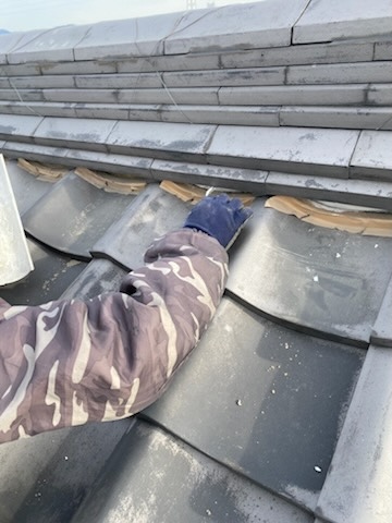 浜松市　屋根　瓦　漆喰　詰め直し　塗り込み　
