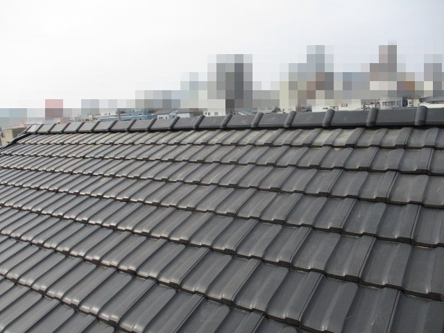 浜松市　平板瓦　屋根　漆喰　詰め直し　修理　剥がれ