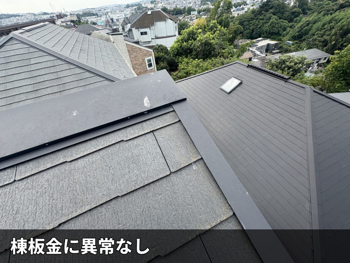異常のない棟板金