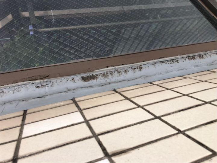 ゴムパッキンが瘦せている様子