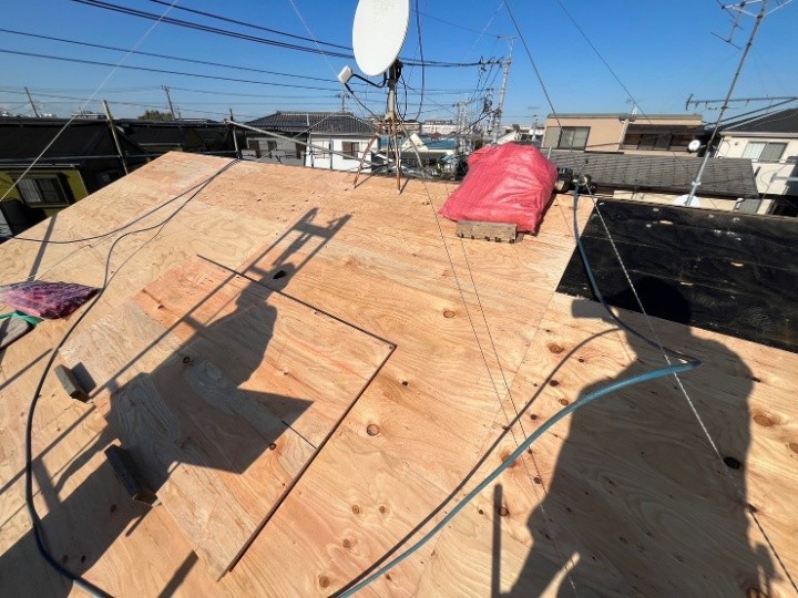 新設した野地板下地