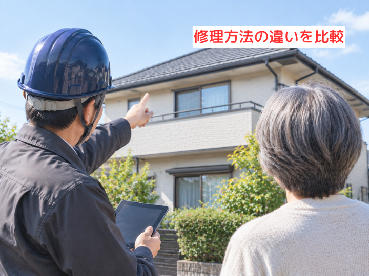 修理方法の違いを比較