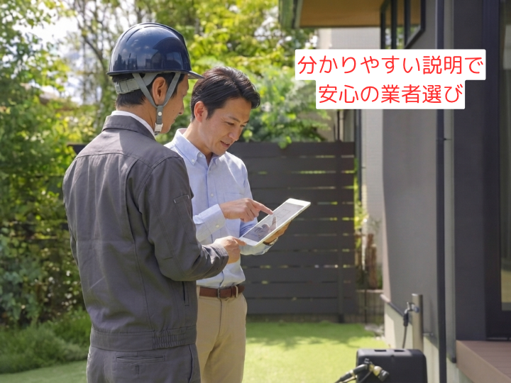 分かりやすい説明で安心の業者選び