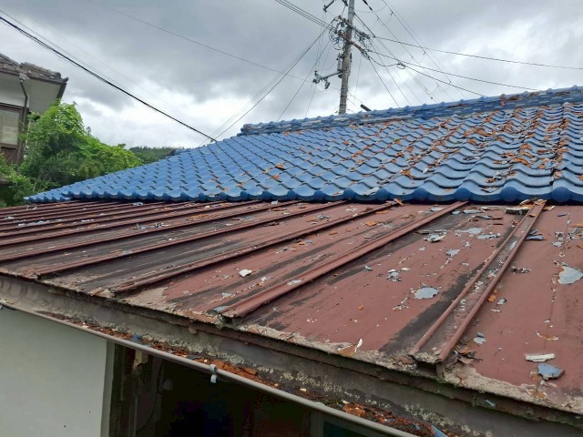 瓦棒屋根塗膜剝離