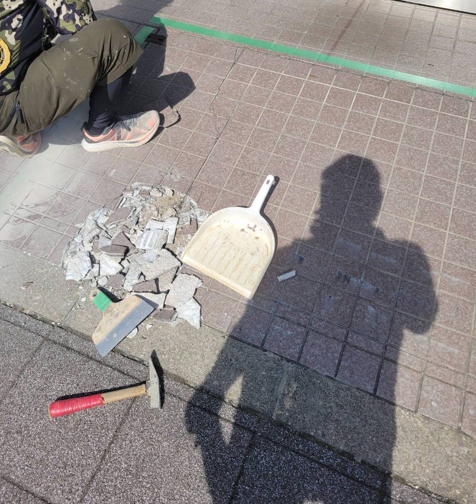 交換タイルマーキング