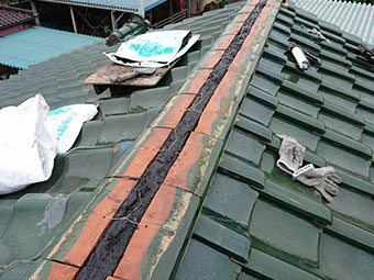 前橋市富士見町 のし瓦積み