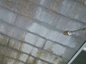 安中市松井田M様邸屋根洗浄中2