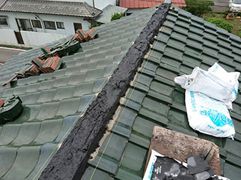 前橋市富士見町 のし瓦積み 南蛮漆喰