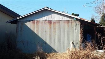 渋川市赤城町建物外壁さび