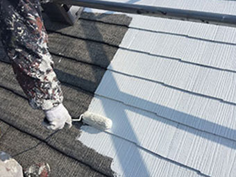 藤岡市 屋根外壁塗装 屋根下塗り