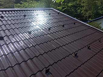 北軽井沢 別荘 屋根塗装完工