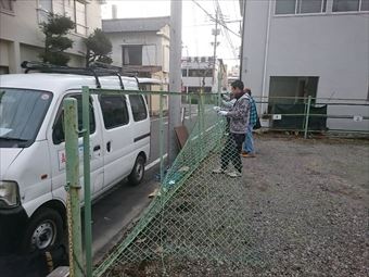 前橋市表町S様邸フェンスネット既存撤去