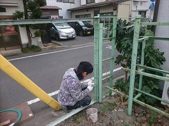 前橋市表町S様邸フェンスネット既存撤去完了