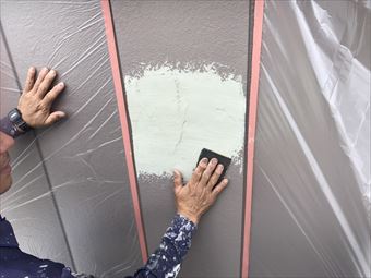 太田市朝日町Y様外壁パテ補修後