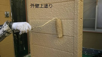 前橋市荒子町M様邸外壁上塗り