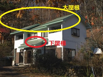 片品村平葺きトタン屋根（大屋根・下屋根）