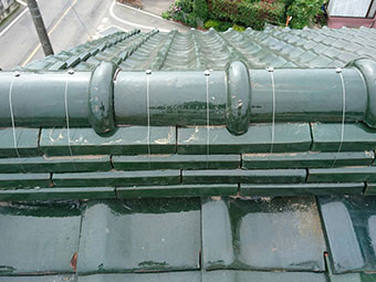 前橋市富士見町 棟瓦取り直し工事後