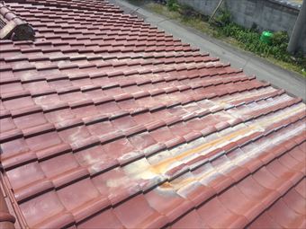 前橋市文京町瓦の色あせ