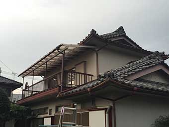 高崎市新町ベランダ塗装前