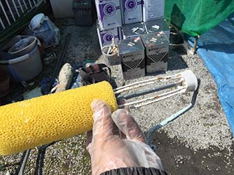 藤岡市 屋根外壁塗装 マスチックローラー