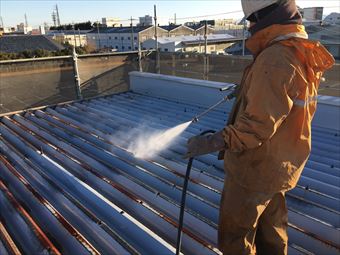 前橋市天川大島町h様邸屋根洗浄作業