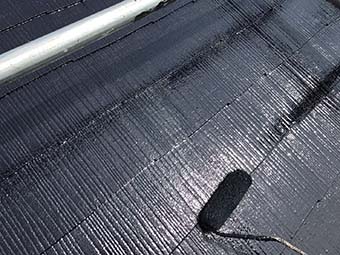 藤岡市 屋根外壁塗装 屋根上塗り