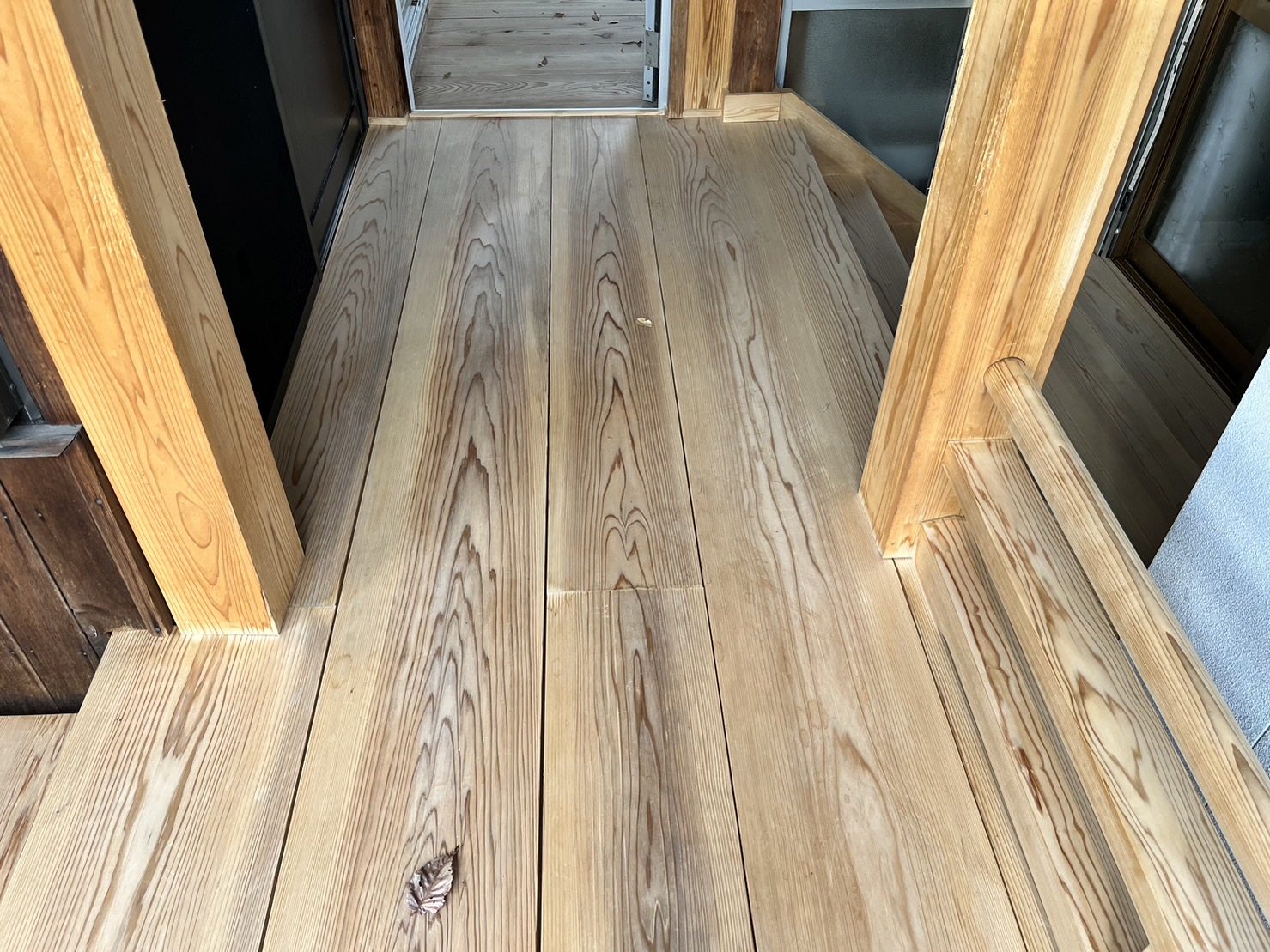 染み抜き研磨後