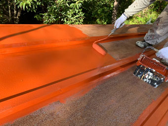 北軽井沢別荘 下塗り錆止め