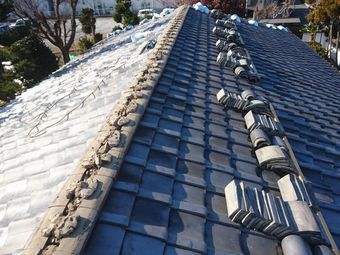 高崎市足門町棟瓦撤去後①