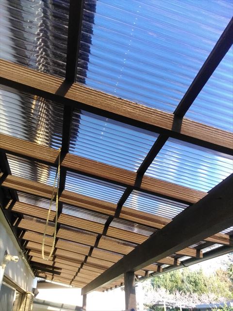 ポリカ波板張替