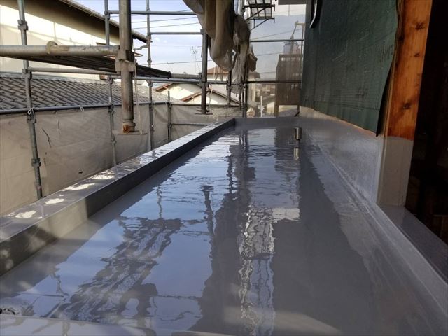 沼津市　ベランダ防水塗装完成