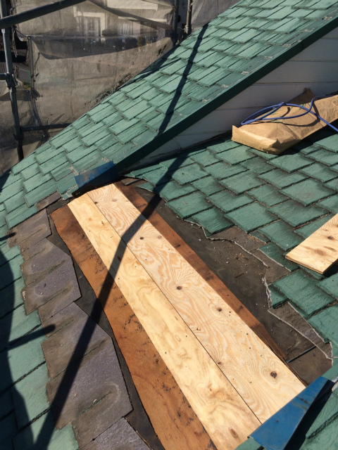 三島市野地板補修