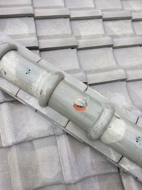 長泉町屋根瓦棟部分