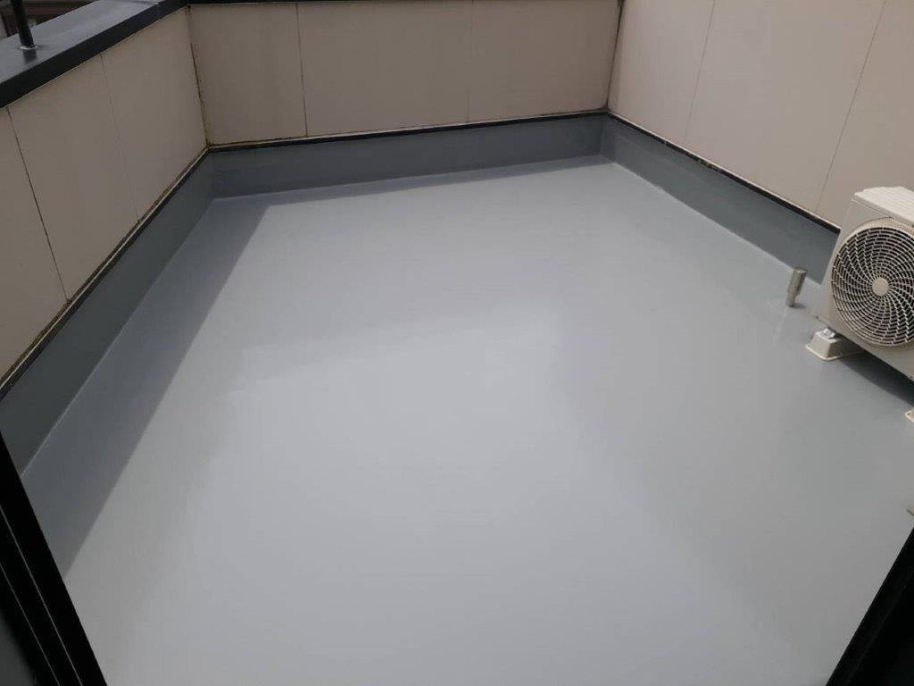ベランダウレタン防水工事施工後