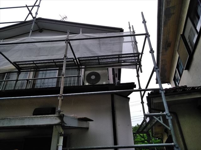 三島市軒天足場補修工事