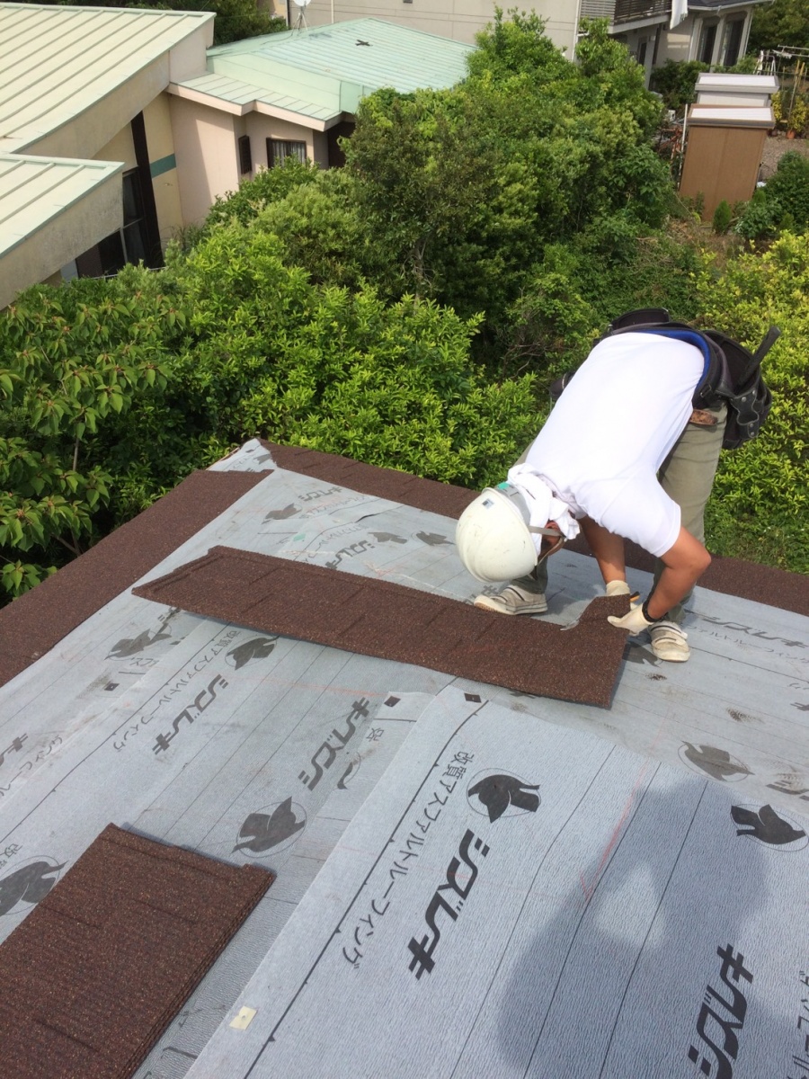 ルーフィング敷き