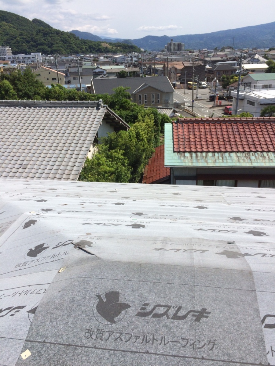 ルーフィング敷き