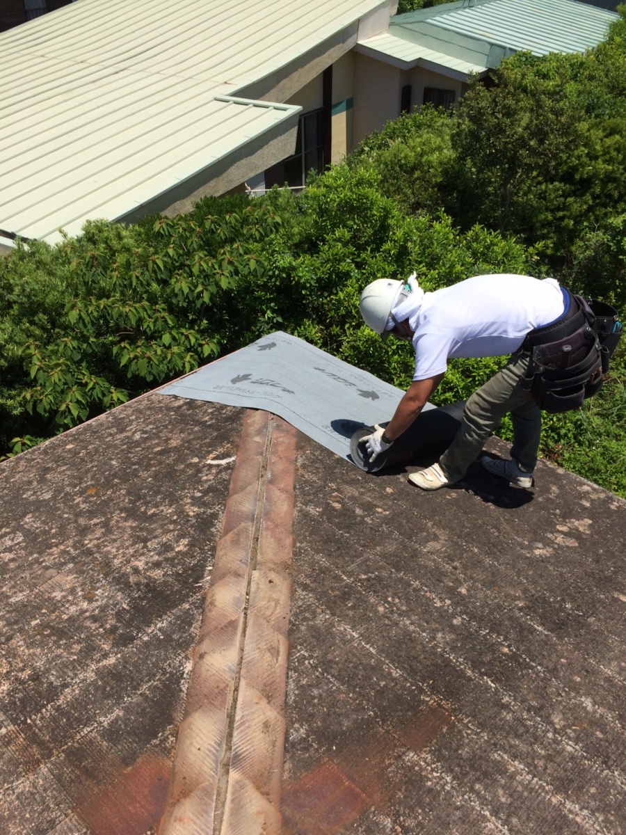 ルーフィング敷き