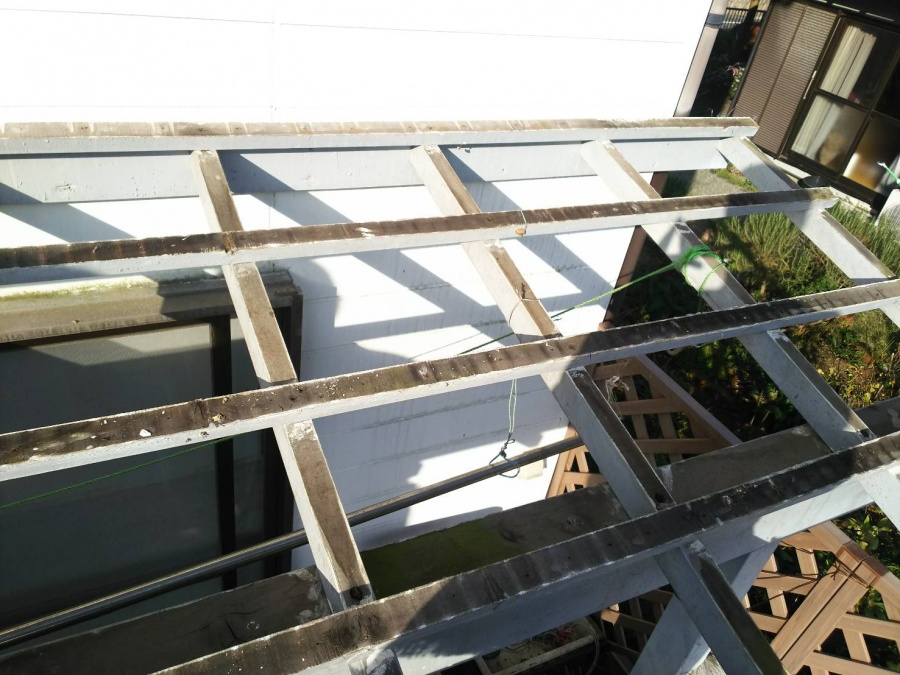 塩ビ波板撤去後