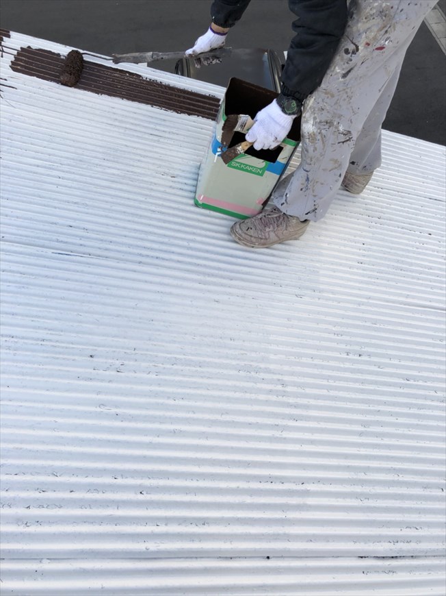 下塗り→シリコン塗装