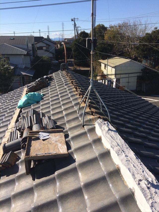 のし瓦積み直し