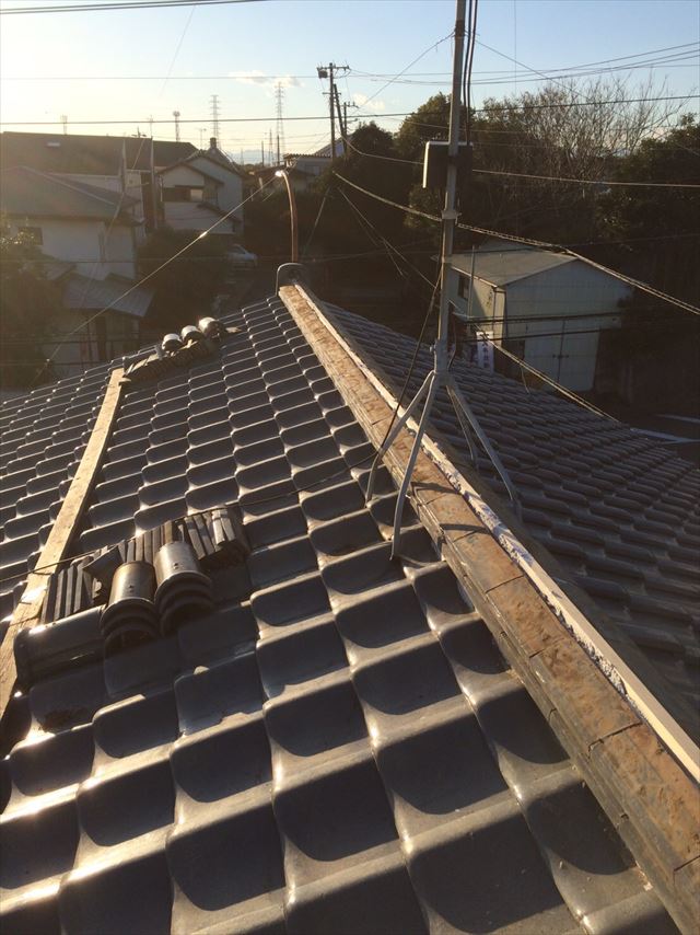 のし瓦積み直し