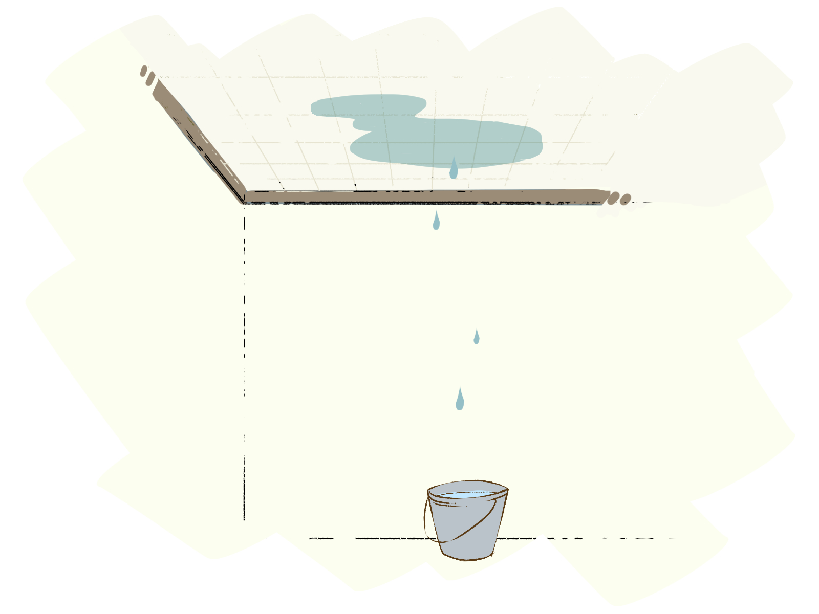 天井　ポタポタ　雨漏り