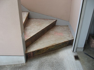 塩ビ剥がして乾燥